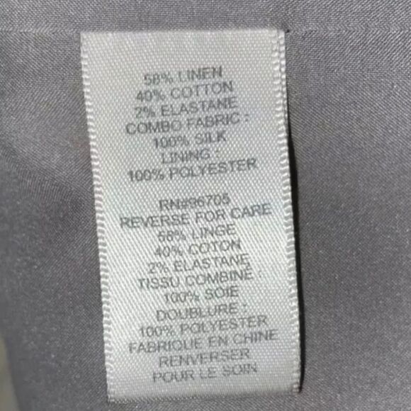 Rebecca Taylor silk Linen‎ Ruffled Sheath Combo Dress Ruched Ivory size 2 - Picture 8 of 8